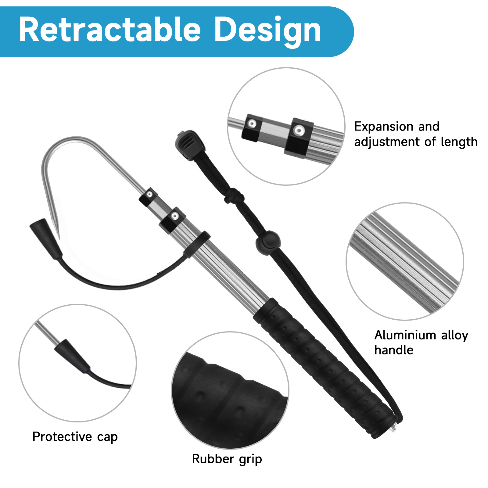 SANLIKE Gancio da pesca telesc - Saltwater Fishing Hook recensione e prezzo