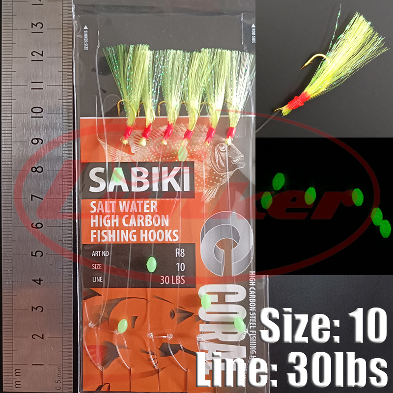 Lunker sabiki rig ganci lumino - Saltwater Fishing Hook recensione e prezzo